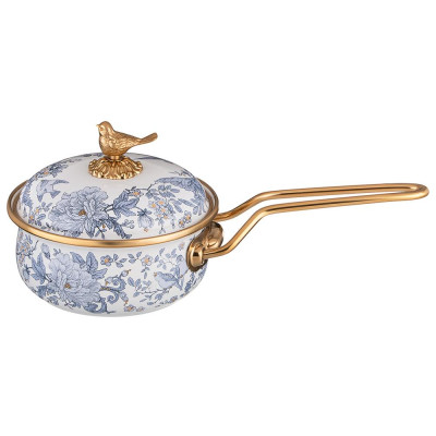 Ковш эмалированный, серия ROYAL GARDEN 14см/0,9л, длина=31см подходит для индукцион LEFARD 950-670