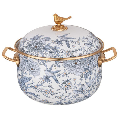 Кастрюля эмалированная с крышкой, серия ROYAL GARDEN 3,8л, диа.20см подходит для индук.пл LEFARD 950-673