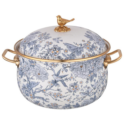 Кастрюля эмалированная с крышкой, серия ROYAL GARDEN 4,8л, диа.22см подходит для индук.пл LEFARD 950-674