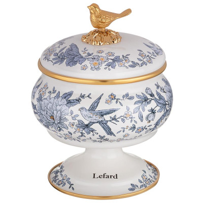 Сахарница эмалированная на ножке, серия ROYAL GARDEN, 0,85л LEFARD 950-678