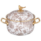 Кастрюля эмалированная с крышкой, серия royal garden 2,1л, диа.16см подходит для индукцион.пл LEFARD 950-717