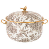 Кастрюля эмалированная с крышкой 4,8л, диа.22см подходит для индукцион.пл LEFARD 950-720