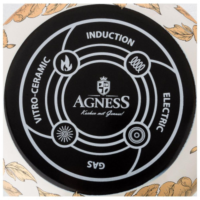 Кастрюля эмалированная с крышкой 4,8л, диа.22см подходит для индукцион.пл LEFARD 950-720-1