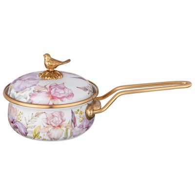 Ковш эмалированный, серия IRISES 14см/0,9л d=14 см длина=31см подходит для индукцион LEFARD 950-750