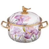 Кастрюля эмалированная с крышкой, серия IRISES, 2,1л, диа.16см подходит для инд. плит LEFARD 950-751
