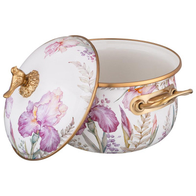 Кастрюля эмалированная с крышкой, серия IRISES 2,8л, диа.18см подходит для индук.пл LEFARD 950-752-1