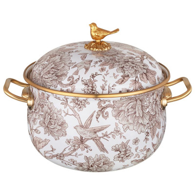 Набор кастрюль эмалированных серия ROYAL GARDEN, 6пр. 2,1л, 2,8л и 3,8л LEFARD 950-776-1