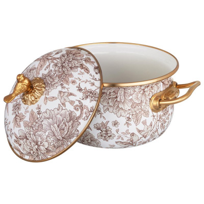 Набор кастрюль эмалированных серия ROYAL GARDEN, 6пр. 2,1л, 2,8л и 3,8л LEFARD 950-776-3