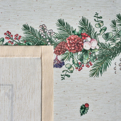 Скатерть 160х220 cm прямоугольная, "CELEBRATION", цвет: бежевый, полиэстер 100% (кор=18 LEFARD 986-001-20-2