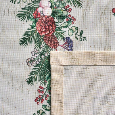 Скатерть 140х300 cm прямоугольная, "CELEBRATION", цвет: бежевый, tm , полиэстер 100% (кор=14ш LEFARD 986-001-21-4