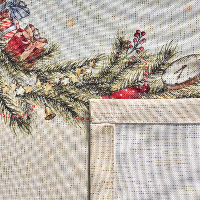 Скатерть 160х220 cm прямоугольная, " ЩЕЛКУНЧИК" цвет: бежевый, tm , полиэстер 100% (кор=18шт.) LEFARD 986-002-20-7