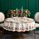 Скатерть d185 cm круглая, " ЩЕЛКУНЧИК" цвет: бежевый, tm , полиэстер 100% (кор=22шт.) LEFARD 986-002-25