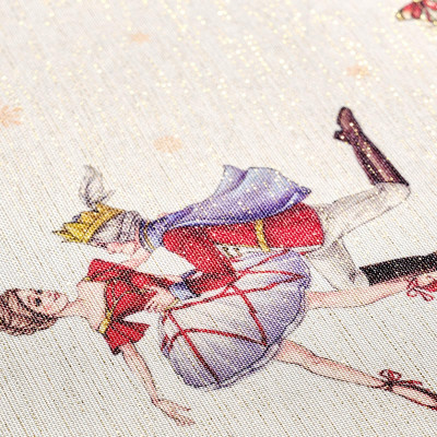 Скатерть 140х300 cm овальная, " ЩЕЛКУНЧИК" цвет: бежевый, полиэстер 100% (кор=16шт.) LEFARD 986-002-29-1