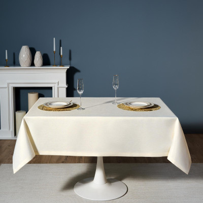 Скатерть 140х180 cm прямоугольная, "ФЕЕРИЯ. ЗОЛОТО", цвет: бежевый, tm , полиэстер 100% (кор= LEFARD 986-003-20-11