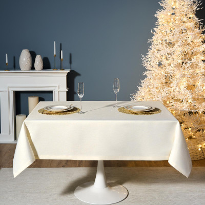 Скатерть 140х180 cm прямоугольная, "ФЕЕРИЯ. ЗОЛОТО", цвет: бежевый, tm , полиэстер 100% (кор= LEFARD 986-003-20-5