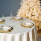 Скатерть d190 cm круглая, "ФЕЕРИЯ. ЗОЛОТО", цвет: бежевый, tm , полиэстер 100% (кор=22шт.) LEFARD 986-003-25