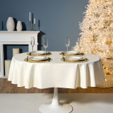 Скатерть 140х180 cm овальная, "ФЕЕРИЯ. ЗОЛОТО", цвет: бежевый, tm , полиэстер 100% (кор=28шт. LEFARD 986-003-27
