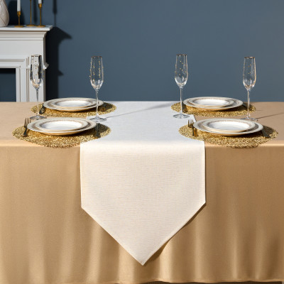 Дорожка на стол 45х150 cm "ФЕЕРИЯ. ЗОЛОТО", цвет: бежевый, tm , полиэстер 100% (кор=80шт.) LEFARD 986-003-3-9