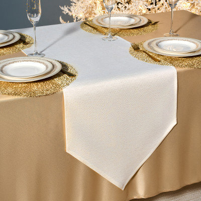 Дорожка на стол 45х220 cm "ФЕЕРИЯ. ЗОЛОТО", цвет: бежевый, tm , полиэстер 100% (кор=60шт.) LEFARD 986-003-31-3