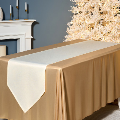Дорожка на стол 45х220 cm "ФЕЕРИЯ. ЗОЛОТО", цвет: бежевый, tm , полиэстер 100% (кор=60шт.) LEFARD 986-003-31-5