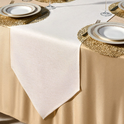 Дорожка на стол 45х300 cm "ФЕЕРИЯ. ЗОЛОТО", цвет: бежевый, tm , полиэстер 100% (кор=42шт.) LEFARD 986-003-32-10