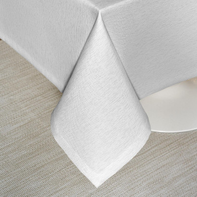 Скатерть 140х180 cm прямоугольная, "ФЕЕРИЯ. СЕРЕБРО", цвет: белый, tm , полиэстер 100% (кор=2 LEFARD 986-004-20-12