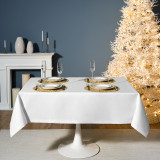 Скатерть 140х180 cm прямоугольная, "ФЕЕРИЯ. СЕРЕБРО", цвет: белый, tm , полиэстер 100% (кор=2 LEFARD 986-004-20