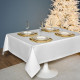 Скатерть 140х180 cm прямоугольная, "ФЕЕРИЯ. СЕРЕБРО", цвет: белый, tm , полиэстер 100% (кор=2 LEFARD 986-004-20