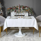 Скатерть 160х220 cm прямоугольная, "ФЕЕРИЯ. СЕРЕБРО", цвет: белый, tm , полиэстер 100% (кор=1 LEFARD 986-004-21