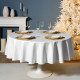 Скатерть d190 cm круглая, "ФЕЕРИЯ. СЕРЕБРО", цвет: белый, tm , полиэстер 100% (кор=22шт.) LEFARD 986-004-25