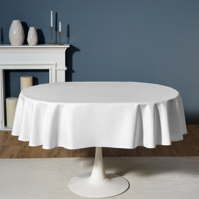 Скатерть 140х180 cm овальная, "ФЕЕРИЯ. СЕРЕБРО", цвет: белый, tm , полиэстер 100% (кор=28шт.) LEFARD 986-004-27-11