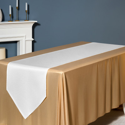 Дорожка на стол 45х220 cm "ФЕЕРИЯ. СЕРЕБРО", цвет: белый, tm , полиэстер 100% (кор=60шт.) LEFARD 986-004-31-9