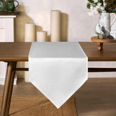 Дорожка на стол 45х300 cm "ФЕЕРИЯ. СЕРЕБРО", цвет: белый, tm , полиэстер 100% (кор=42шт.) LEFARD 986-004-32-11