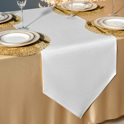 Дорожка на стол 45х300 cm "ФЕЕРИЯ. СЕРЕБРО", цвет: белый, tm , полиэстер 100% (кор=42шт.) LEFARD 986-004-32-4