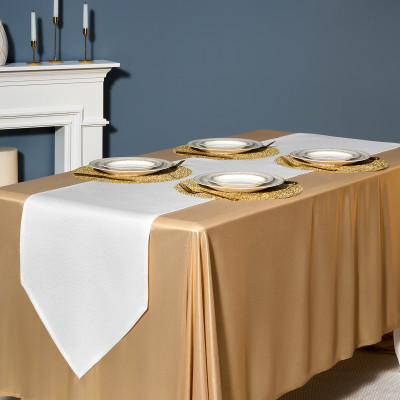 Дорожка на стол 45х300 cm "ФЕЕРИЯ. СЕРЕБРО", цвет: белый, tm , полиэстер 100% (кор=42шт.) LEFARD 986-004-32-7