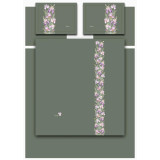 Кпб, king size, " IRISES" зеленый, сатин, хлопок100%, п.240х260-1шт, пр.260х260-1шт, н.50х70-2шт/70х70-2шт LEFARD 989-004-13