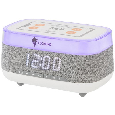 Часы электронные LEONORD с беспроводной зарядкой LE-1404 (107611)