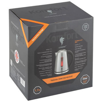 Чайник электрический LEONORD LE-1506 стальной (104864)