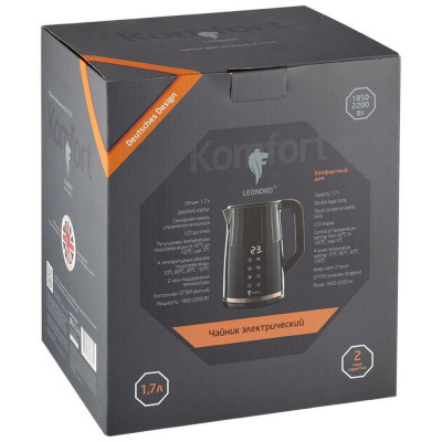 Чайник электрический LEONORD LE-1510 черный с золотым (106177)-2