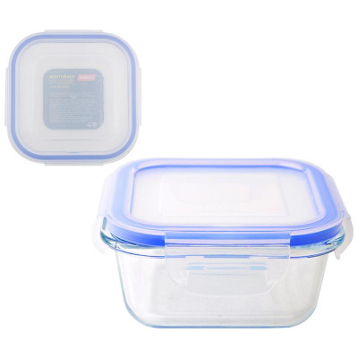 003126 Контейнер из жаропрочного стекла Mallony CRISTALLINO с крышкой из пластика