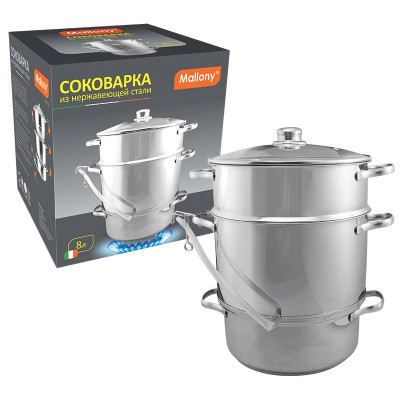 003492 Соковарка из нерж.стали Mallony DILETTO (8.0л)