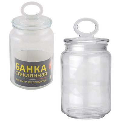 003598 Банка стеклянная 0.9л для сыпучих продуктов Mallony COPPETTA с крышкой