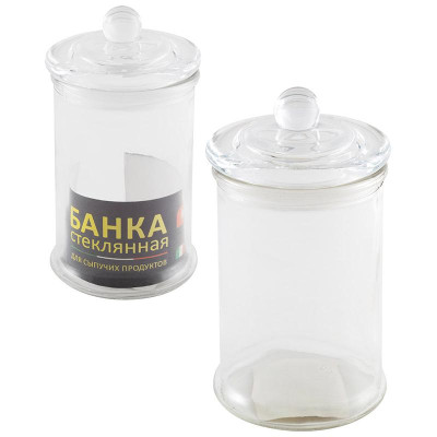 003600 Банка стеклянная 0.4л для сыпучих продуктов Mallony BANCA с крышкой