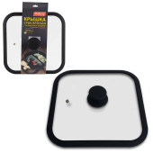 003666 Крышка Mallony 26х26см QUADRATO с силиконовым ободком 003666 Крышка Mallony 26х26см QUADRATO с силиконовым ободком