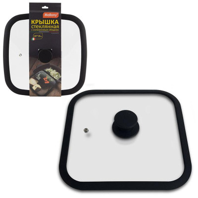 003667 Крышка Mallony 28х28см QUADRATO с силиконовым ободком