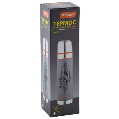 003693 Термос из нерж.стали с двойными стенками Mallony FORTE (0.75л)-1