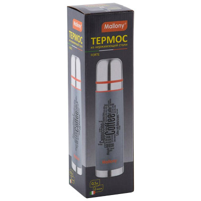 003694 Термос из нерж.стали с двойными стенками Mallony FORTE (0.5л)-1