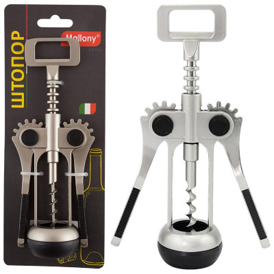 004187 Штопор Mallony ELETTO с пластиковой ручкой