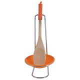 004660 Подставка для ложки с деревянной ложкой в комплекте W3751A Рыжий кот