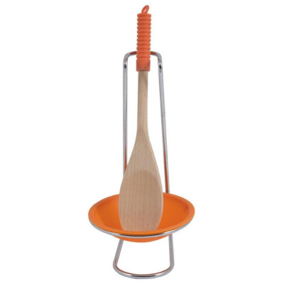 004660 Подставка для ложки с деревянной ложкой в комплекте W3751A Рыжий кот